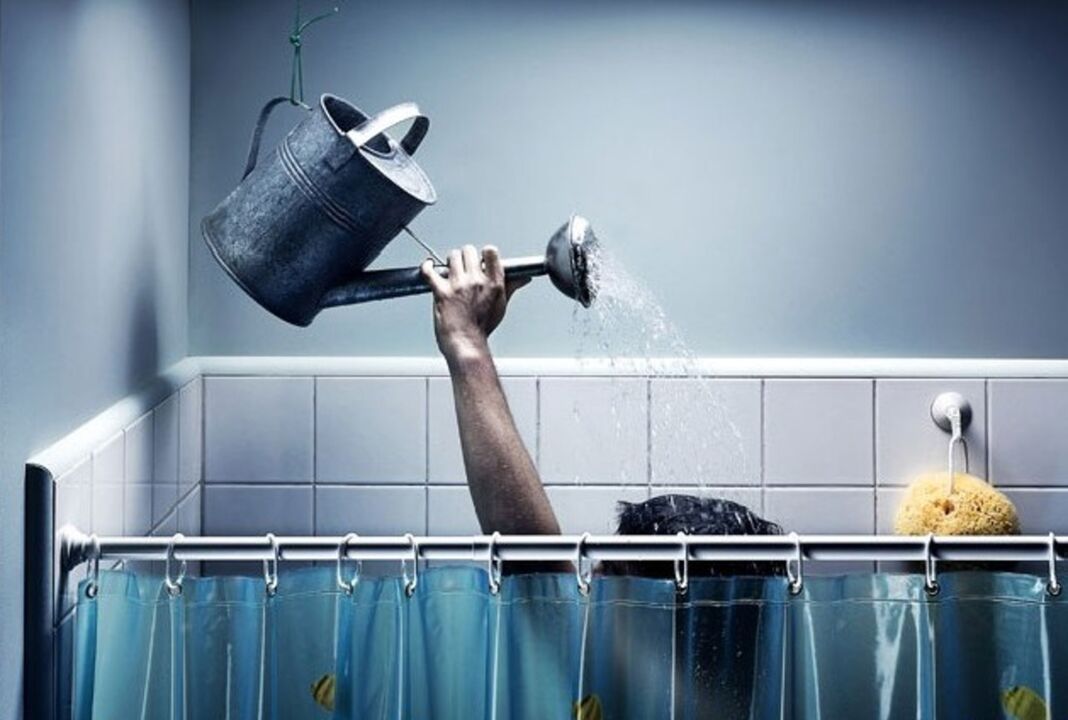 take a shower before enlarging your penis with baking soda